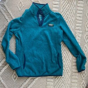 Women's L.L.Bean Sweater Fleece Pullover Teal (XS)